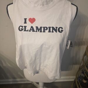 I ♥ GLAMPING White Graphic Tank